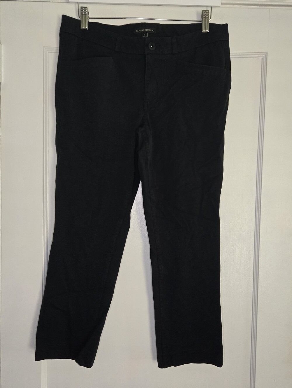 Banana Republic Black Slim Ankle Cut Pants Women's 6